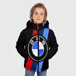 Куртка зимняя для мальчика BMW 2021 M SPORT БМВ М СПОРТ, цвет: 3D-черный — фото 2