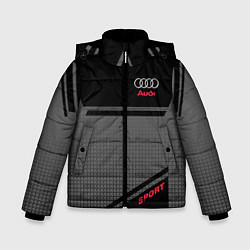 Куртка зимняя для мальчика Audi: Crey & Black, цвет: 3D-черный