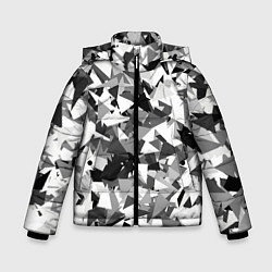 Куртка зимняя для мальчика Городской серый камуфляж, цвет: 3D-черный