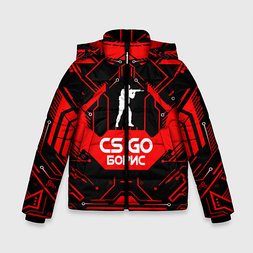 Зимняя куртка для мальчика CS:GO - Борис / 3D-Черный – фото 1