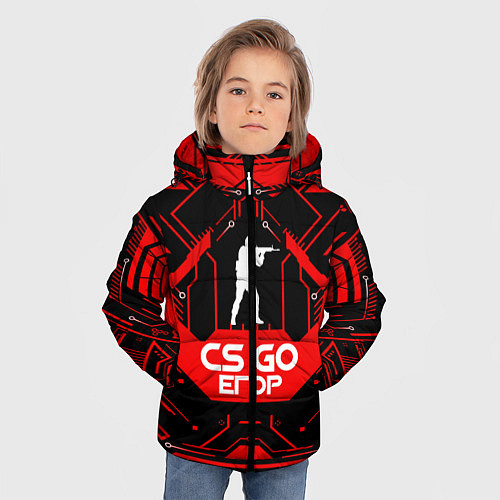 Зимняя куртка для мальчика CS:GO - Егор / 3D-Светло-серый – фото 3