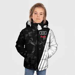 Куртка зимняя для мальчика Audi: Black Poly, цвет: 3D-светло-серый — фото 2