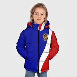 Куртка зимняя для мальчика Герб РФ Триколор, цвет: 3D-черный — фото 2