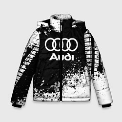 Куртка зимняя для мальчика Audi: Black Spray, цвет: 3D-черный
