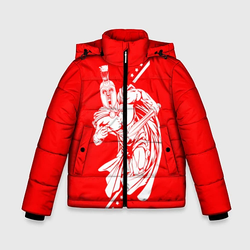 Зимняя куртка для мальчика Спартанский гладиатор / 3D-Черный – фото 1
