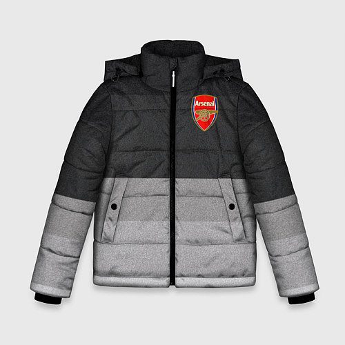 Зимняя куртка для мальчика ФК Арсенал: Серый стиль / 3D-Черный – фото 1