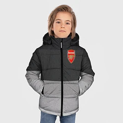 Куртка зимняя для мальчика ФК Арсенал: Серый стиль, цвет: 3D-черный — фото 2