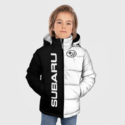 Куртка зимняя для мальчика Subaru B&W, цвет: 3D-черный — фото 2
