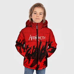 Куртка зимняя для мальчика Агата Кристи: Высший рок, цвет: 3D-красный — фото 2