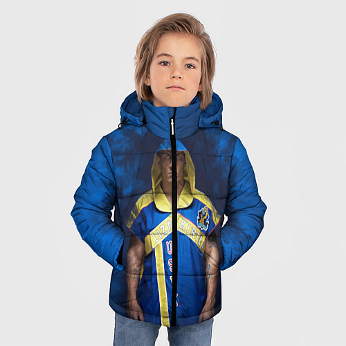 Зимняя куртка для мальчика Александр Усик / 3D-Красный – фото 3