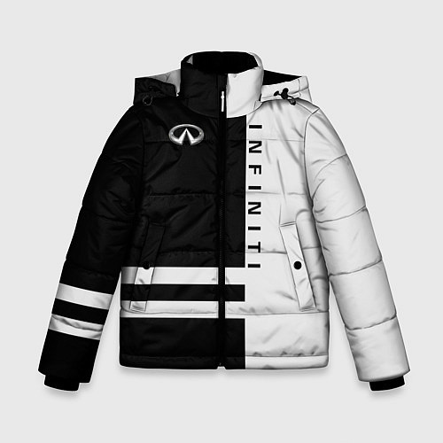 Зимняя куртка для мальчика Infiniti: B&W Lines / 3D-Черный – фото 1