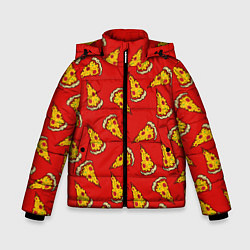 Куртка зимняя для мальчика Острая пицца, цвет: 3D-черный