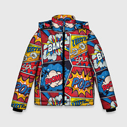 Куртка зимняя для мальчика Pop art pattern, цвет: 3D-красный