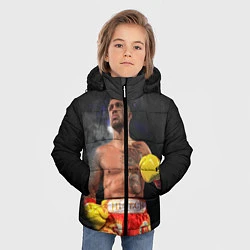 Куртка зимняя для мальчика Vasyl Lomachenko, цвет: 3D-светло-серый — фото 2