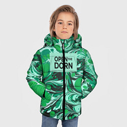 Куртка зимняя для мальчика Open the Dorn, цвет: 3D-черный — фото 2