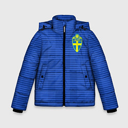 Куртка зимняя для мальчика Сборная Швеции: Гостевая ЧМ-2018, цвет: 3D-светло-серый