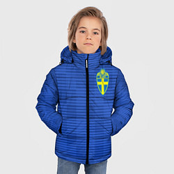 Куртка зимняя для мальчика Сборная Швеции: Гостевая ЧМ-2018, цвет: 3D-черный — фото 2