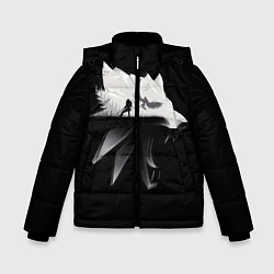 Куртка зимняя для мальчика Волк Ведьмака, цвет: 3D-черный