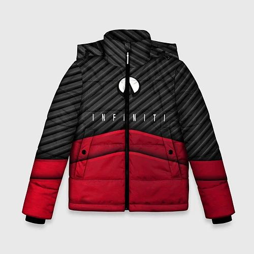 Зимняя куртка для мальчика Infiniti: Red Carbon / 3D-Черный – фото 1