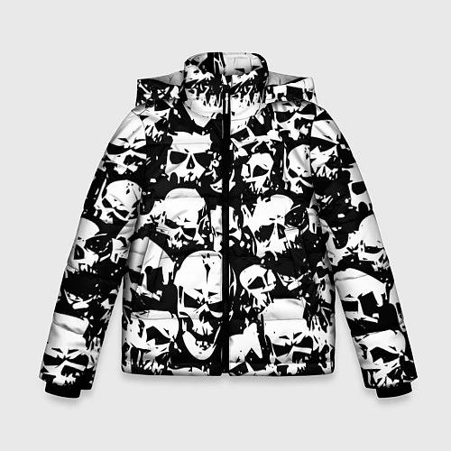 Зимняя куртка для мальчика Черепа ужаса / 3D-Черный – фото 1
