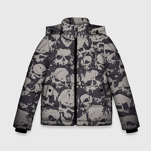 Зимняя куртка для мальчика Демонические черепа / 3D-Черный – фото 1