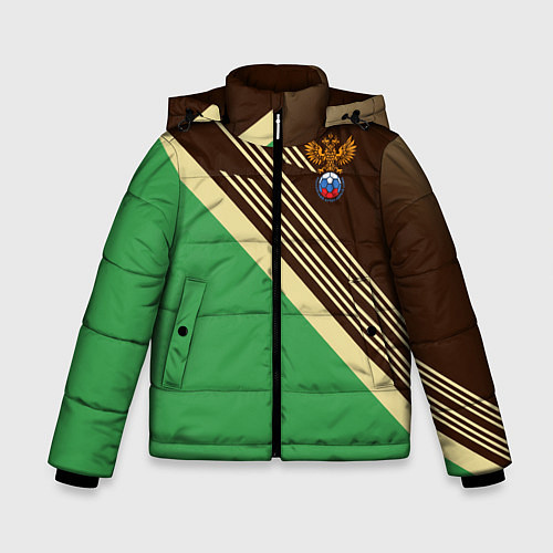Зимняя куртка для мальчика Российский футбольный союз / 3D-Черный – фото 1