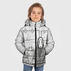 Куртка зимняя для мальчика Унесенные призраками, цвет: 3D-светло-серый — фото 2