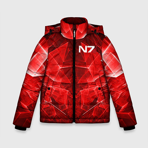 Зимняя куртка для мальчика Mass Effect: Red Armor N7 / 3D-Черный – фото 1