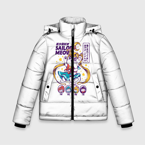 Зимняя куртка для мальчика Sailor Meow / 3D-Черный – фото 1
