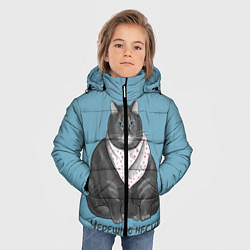 Куртка зимняя для мальчика Черешню неси!, цвет: 3D-светло-серый — фото 2