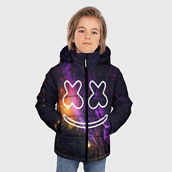 Куртка зимняя для мальчика Marshmello: Neon Space, цвет: 3D-черный — фото 2