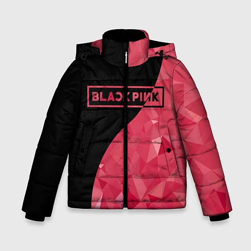 Зимняя куртка для мальчика Black Pink: Pink Polygons / 3D-Черный – фото 1