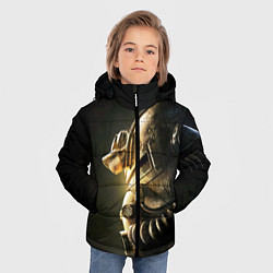 Куртка зимняя для мальчика Армированный шлем, цвет: 3D-черный — фото 2