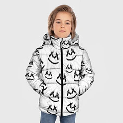 Куртка зимняя для мальчика Marshmello: White Pattern, цвет: 3D-черный — фото 2