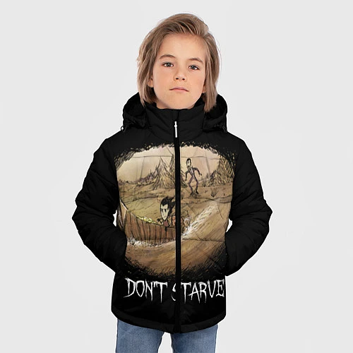 Зимняя куртка для мальчика Don't starve stories / 3D-Красный – фото 3