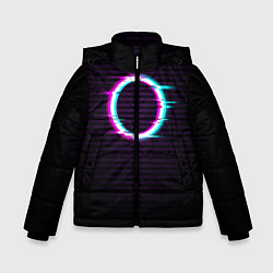 Куртка зимняя для мальчика Глич-кольцо, цвет: 3D-черный