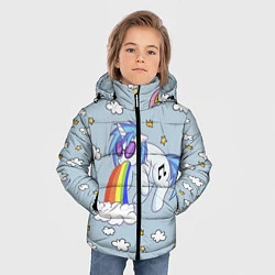 Куртка зимняя для мальчика Рарити пони, цвет: 3D-светло-серый — фото 2