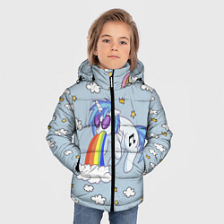 Куртка зимняя для мальчика Рарити пони, цвет: 3D-черный — фото 2