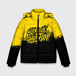 Куртка зимняя для мальчика GLHF: Yellow Style, цвет: 3D-светло-серый