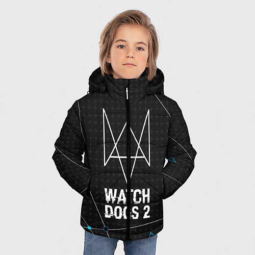 Зимняя куртка для мальчика Watch Dogs 2: Tech Geometry / 3D-Светло-серый – фото 3