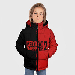 Куртка зимняя для мальчика RDD 2: Black & Red, цвет: 3D-светло-серый — фото 2