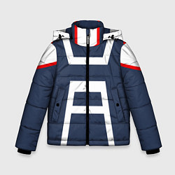 Куртка зимняя для мальчика MHA U A SCHOOL, цвет: 3D-светло-серый