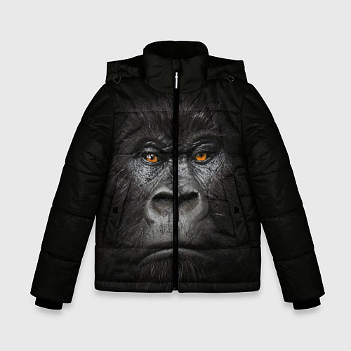 Зимняя куртка для мальчика Морда Гориллы / 3D-Черный – фото 1