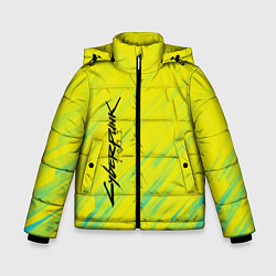 Куртка зимняя для мальчика Cyberpunk 2077: Yellow, цвет: 3D-красный