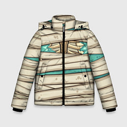 Куртка зимняя для мальчика Человек-мумия, цвет: 3D-черный