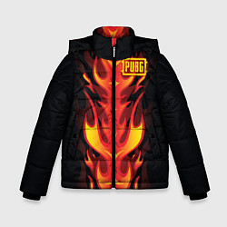Куртка зимняя для мальчика PUBG: Hell Flame, цвет: 3D-черный