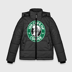Куртка зимняя для мальчика 100 cups of coffee, цвет: 3D-черный