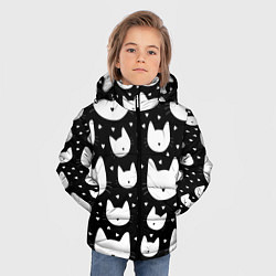 Куртка зимняя для мальчика Love Cats Pattern, цвет: 3D-светло-серый — фото 2