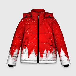 Куртка зимняя для мальчика Christmas pattern, цвет: 3D-красный