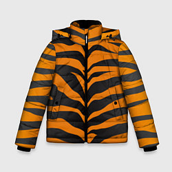 Куртка зимняя для мальчика Шкура тигра, цвет: 3D-черный
